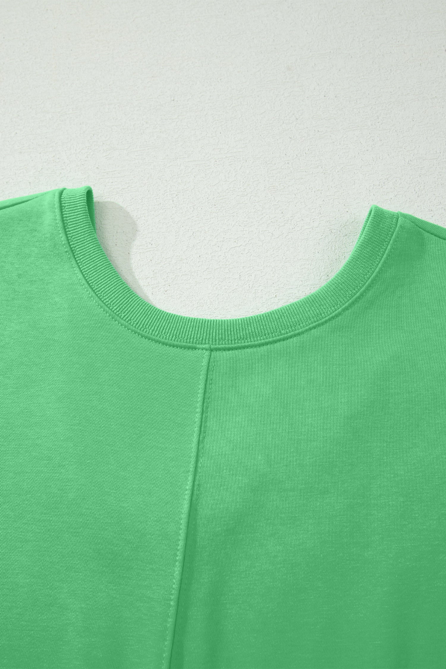 Bright Green Solid Color Raw Edge Half Sleeve Pocketed Loose Romper-Bottoms/Jumpsuits & Rompers-[Adult]-[Female]-2022 Online Blue Zone Planet