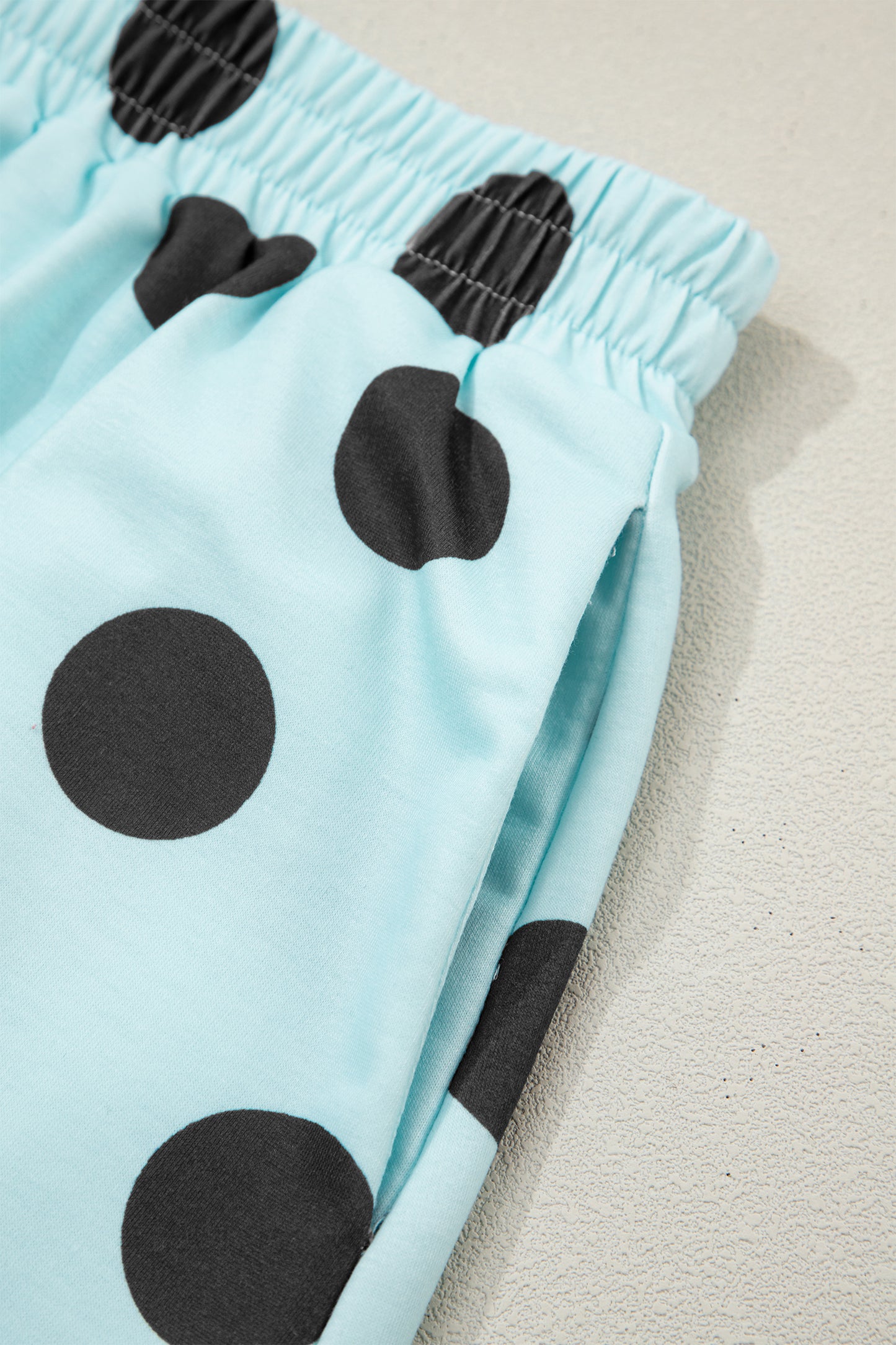 White Polka Dot Short Sleeve Top Casual Skort 2pcs Outfit-Two Piece Sets/Two Piece Dresses-[Adult]-[Female]-2022 Online Blue Zone Planet