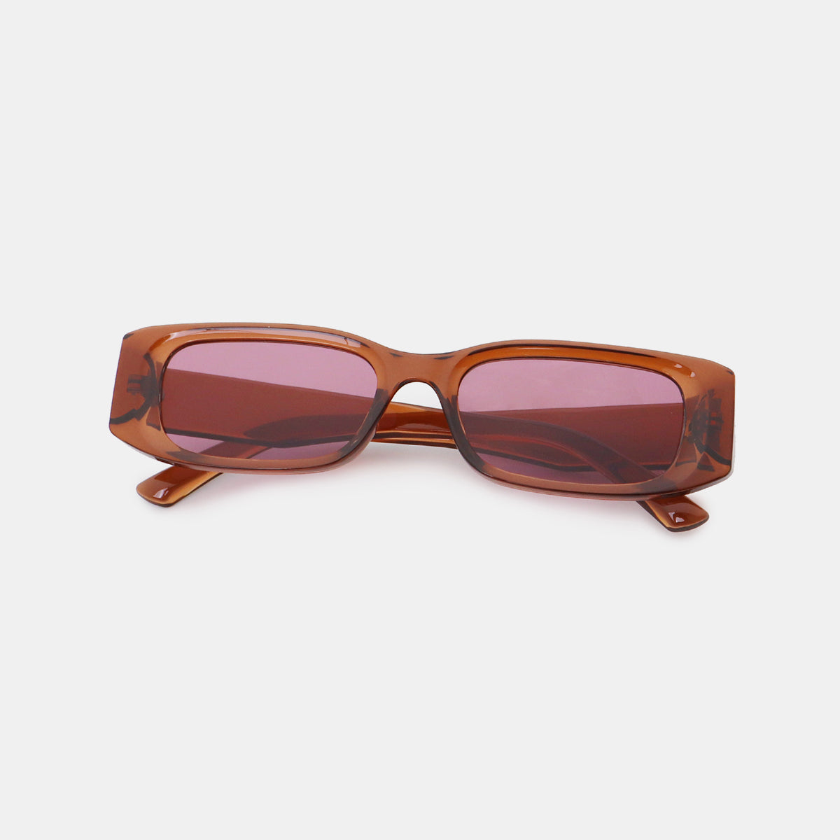 Polycarbonate Frame Rectangle Sunglasses-SUN GLASSES-[Adult]-[Female]-2022 Online Blue Zone Planet