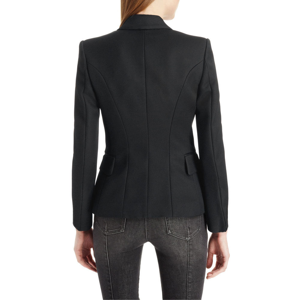 Lapel Collar Long Sleeve Blazer-TOPS / DRESSES-[Adult]-[Female]-2022 Online Blue Zone Planet