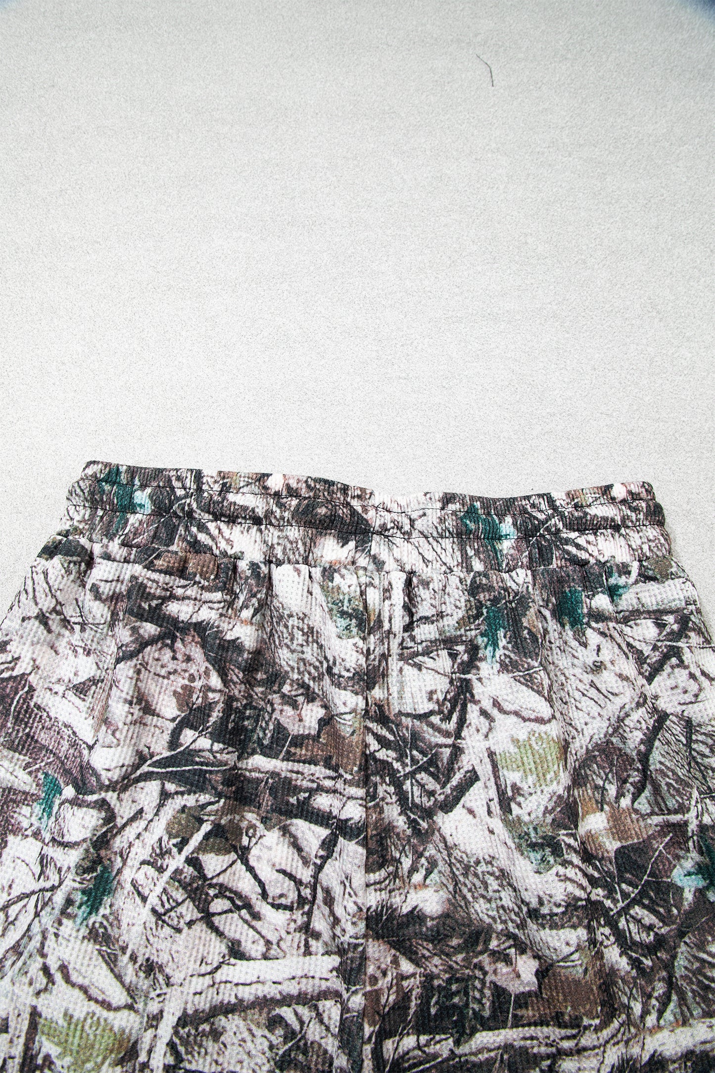 Brown Camo Long Sleeve Top Elastic Waist Shorts Two Piece Set-Two Piece Sets/Short Sets-[Adult]-[Female]-2022 Online Blue Zone Planet