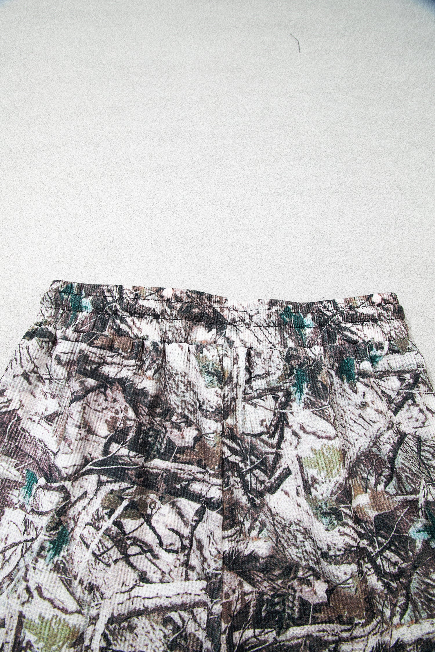 Brown Camo Long Sleeve Top Elastic Waist Shorts Two Piece Set-Two Piece Sets/Short Sets-[Adult]-[Female]-2022 Online Blue Zone Planet