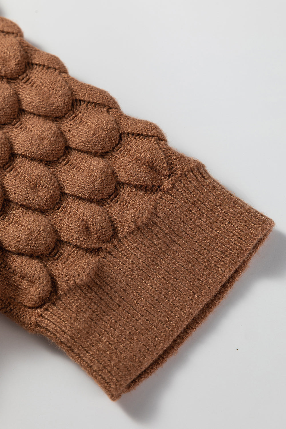 Straw Yellow Fish Scale Textured Knit Ribbed High Neck Short Sleeve Sweater-Sweaters & Cardigans/Short Sleeve Sweaters-[Adult]-[Female]-2022 Online Blue Zone Planet