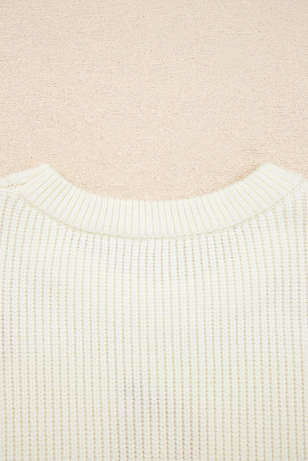 Beige Pumpkin Embroidered Ribbed Thanksgiving Halloween Holiday Sweater-Sweaters & Cardigans/Sweaters-[Adult]-[Female]-2022 Online Blue Zone Planet