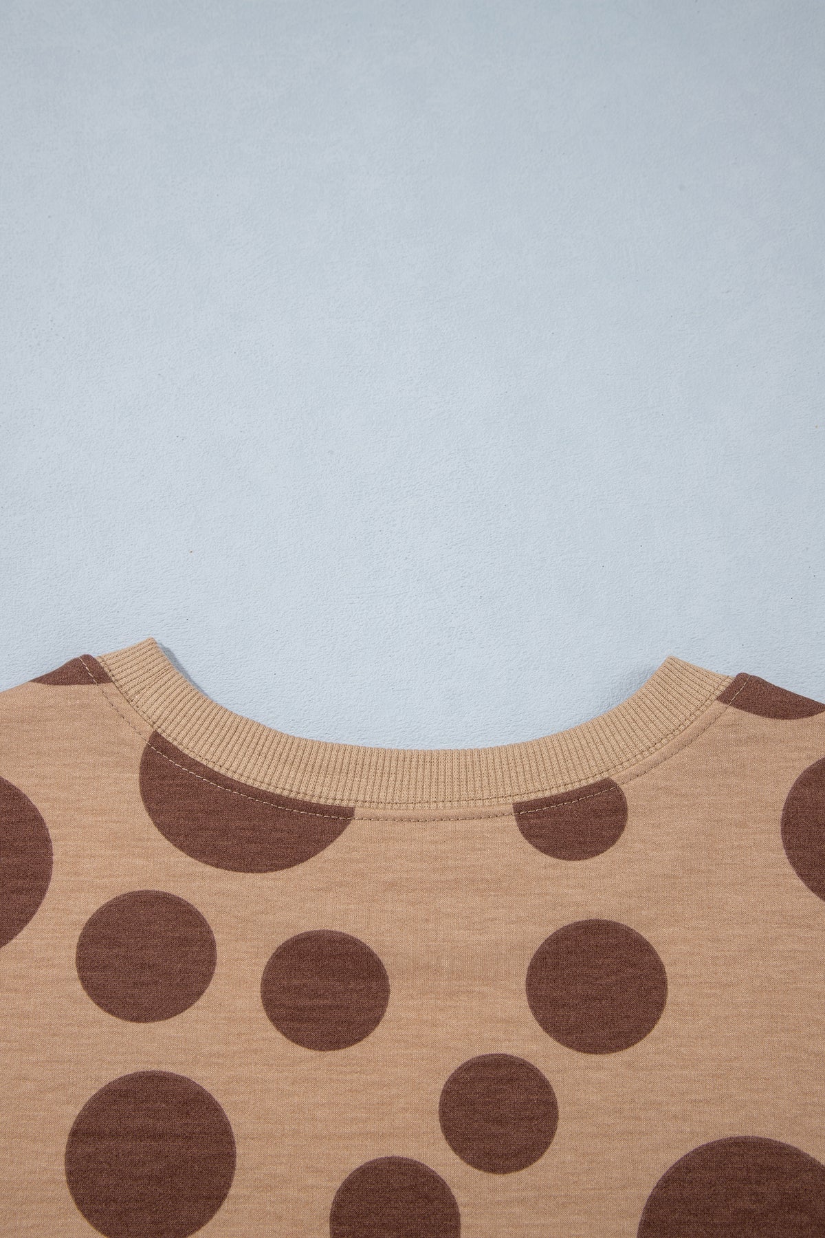 Khaki Polka Dot Long Sleeve Top Drawstring Relaxed Pants Set-Two Piece Sets/Pant Sets-[Adult]-[Female]-2022 Online Blue Zone Planet