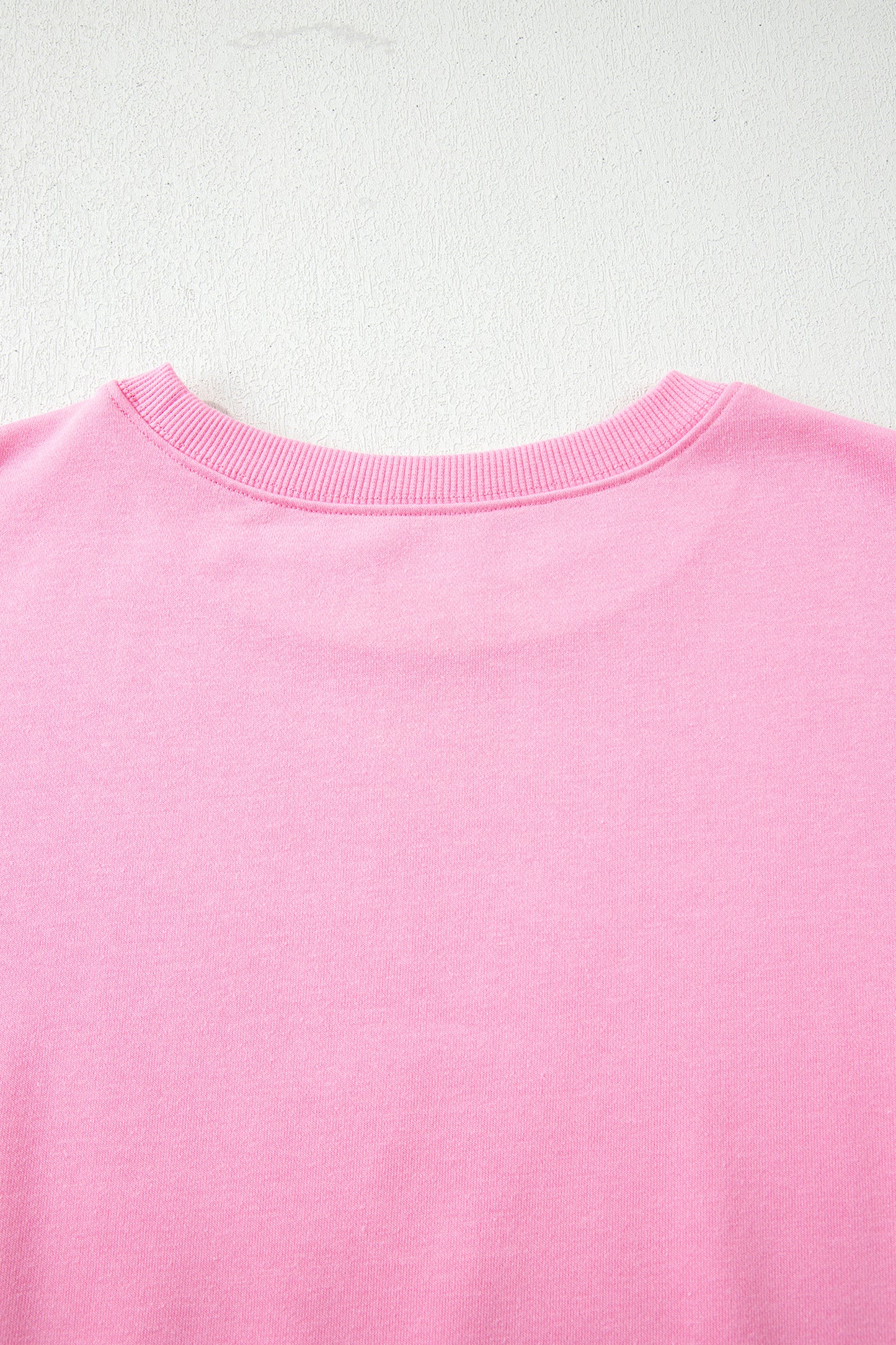 Pink Floral Bow Patched Exposed Seam Patchwork Slit Baggy Sweatshirt-Tops/Sweatshirts & Hoodies-[Adult]-[Female]-2022 Online Blue Zone Planet