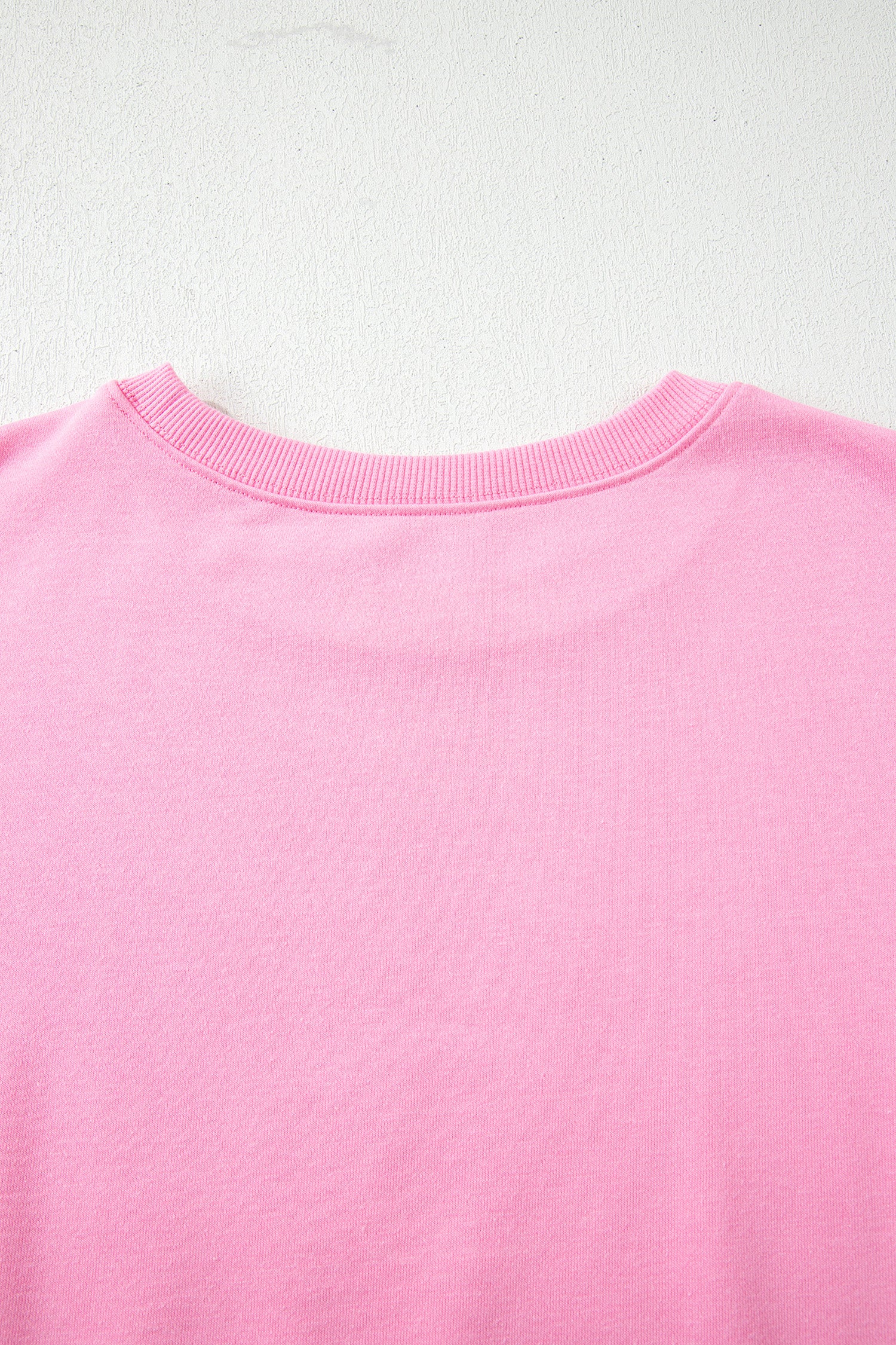 Pink Floral Bow Patched Exposed Seam Patchwork Slit Baggy Sweatshirt-Tops/Sweatshirts & Hoodies-[Adult]-[Female]-2022 Online Blue Zone Planet