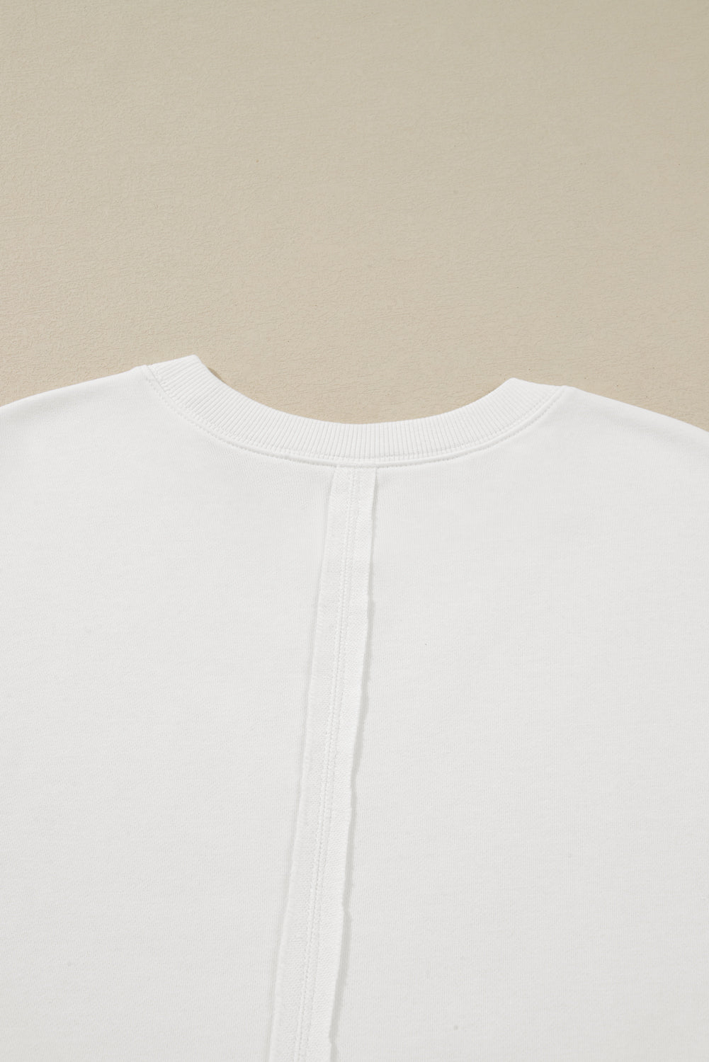 White Plus Size Exposed Seam Detail Contrast Dot Floral Patchwork Sleeve Sweatshirt-Plus Size/Plus Size Sweatshirts & Hoodies-[Adult]-[Female]-2022 Online Blue Zone Planet