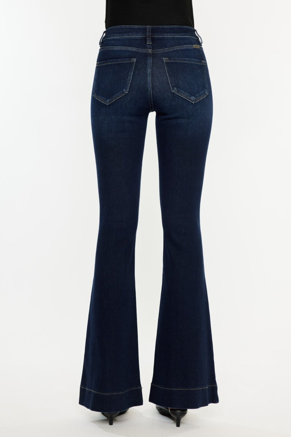 Kancan High Rise Slim Flare Jeans-BOTTOMS SIZES SMALL MEDIUM LARGE-[Adult]-[Female]-2022 Online Blue Zone Planet