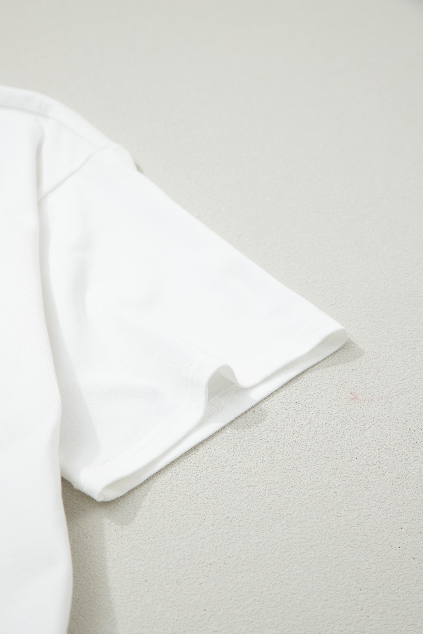 White Fancy Embroidered Patch Flag Casual T Shirt-Tops/Tops & Tees-[Adult]-[Female]-2022 Online Blue Zone Planet