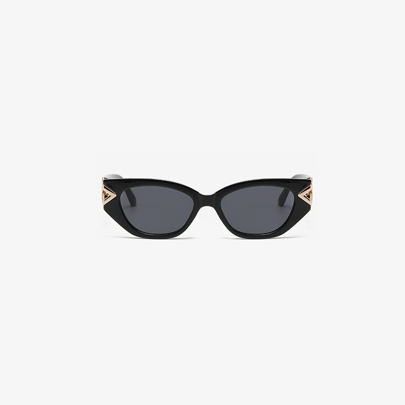 Polycarbonate Frame Cat-Eye Sunglasses-SUN GLASSES-[Adult]-[Female]-Gold-One Size-2022 Online Blue Zone Planet