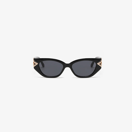 Polycarbonate Frame Cat-Eye Sunglasses-SUN GLASSES-[Adult]-[Female]-Gold-One Size-2022 Online Blue Zone Planet