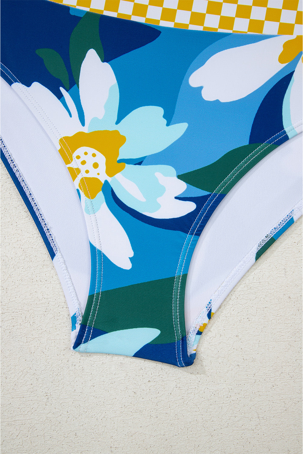Green Floral Print Racerback Cutout High Waist 2Pcs Bikini-Swimwear/Bikinis-[Adult]-[Female]-2022 Online Blue Zone Planet