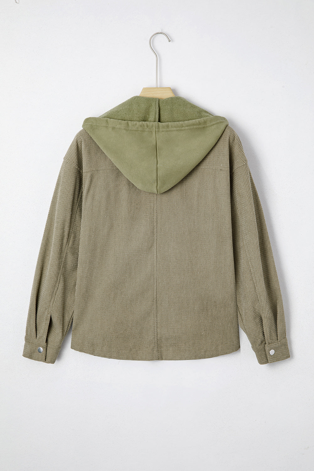 Laurel Green 2 in 1 Thermal Knit Textured Hooded Jacket-Tops / Dresses-[Adult]-[Female]-2022 Online Blue Zone Planet