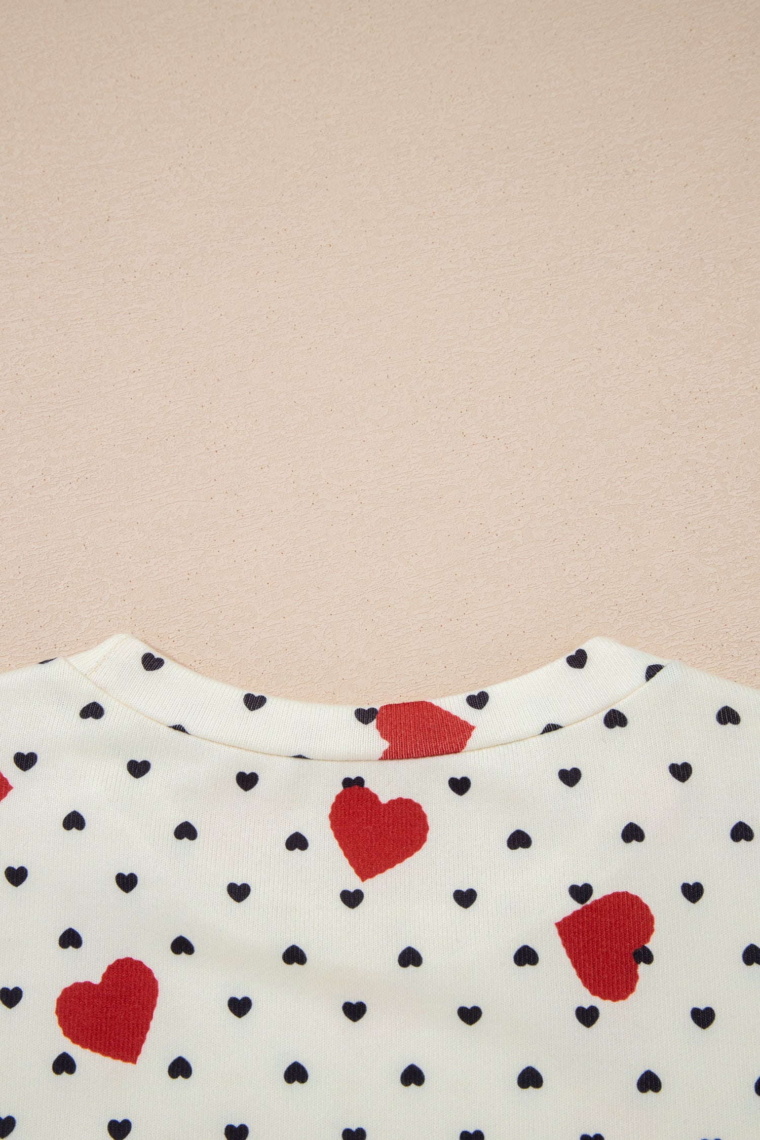Beige Flower Heart Festive Valentine Blouse-Tops/Blouses & Shirts-[Adult]-[Female]-2022 Online Blue Zone Planet