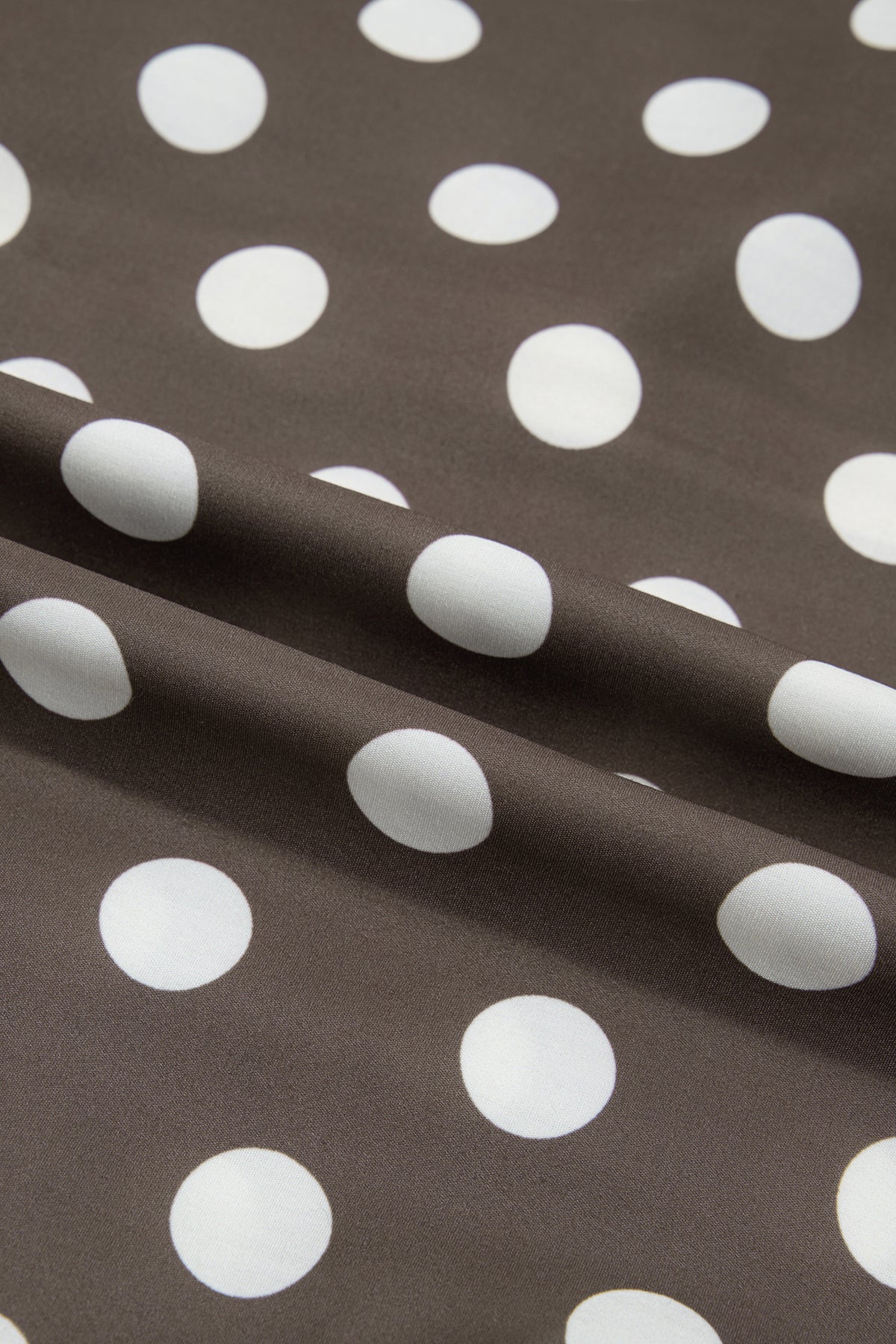 Brown Polka Dot Contrast Detail Zip-Up Long Sleeve Shacket-Outerwear/Jackets-[Adult]-[Female]-2022 Online Blue Zone Planet
