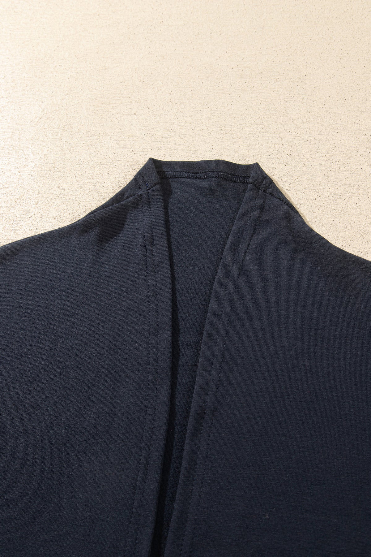Dirty blue Solid Color Long Sleeve Casual Tunic Shift Cardigan