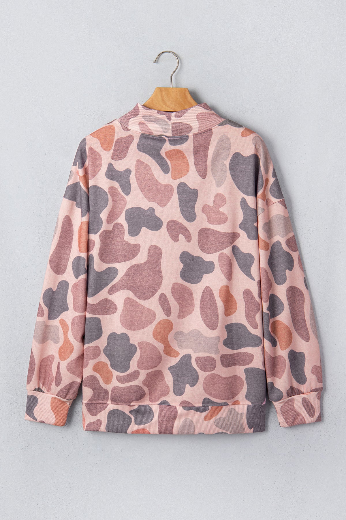 Multicolour Camouflage Western Style Pullover Sweatshirt-Tops/Sweatshirts & Hoodies-[Adult]-[Female]-2022 Online Blue Zone Planet