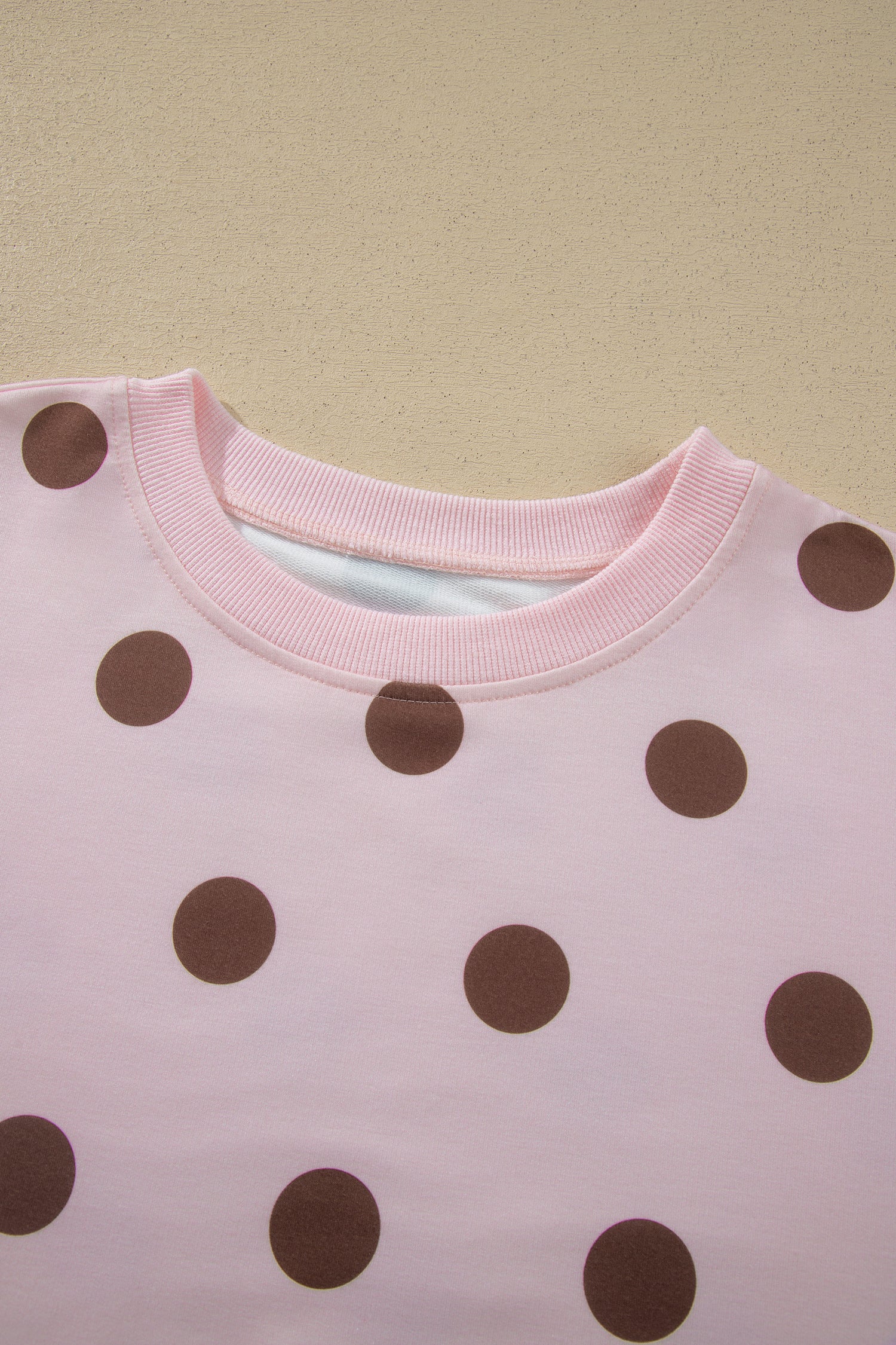 Pink Polka Dot Two Piece Set Long Sleeve Casual Skirt Set-Two Piece Sets/Two Piece Dresses-[Adult]-[Female]-2022 Online Blue Zone Planet