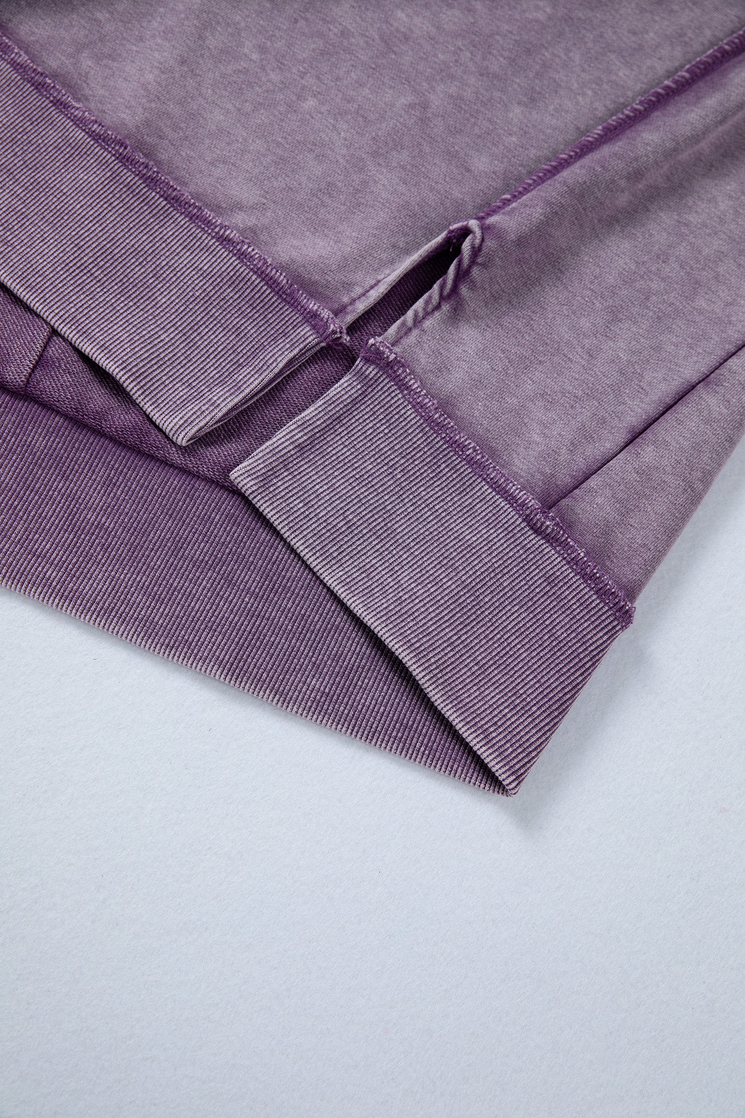 Valerian Mineral Wash Exposed Seam Side Slit Sweatshirt-Tops/Sweatshirts & Hoodies-[Adult]-[Female]-2022 Online Blue Zone Planet