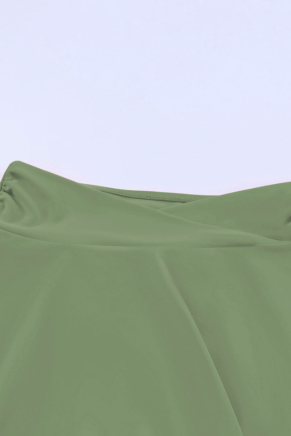 Green Criss Cross Waist Flared Swim Skirt-Swimwear/Swim Bottoms-[Adult]-[Female]-2022 Online Blue Zone Planet