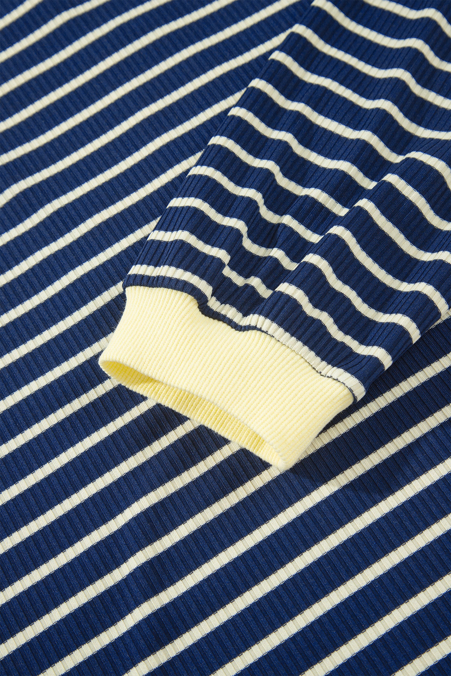 Blue Stripe Color Block Patchwork Zip V Neck Pullover Loose Pants 2pcs Set-Two Piece Sets/Pant Sets-[Adult]-[Female]-2022 Online Blue Zone Planet