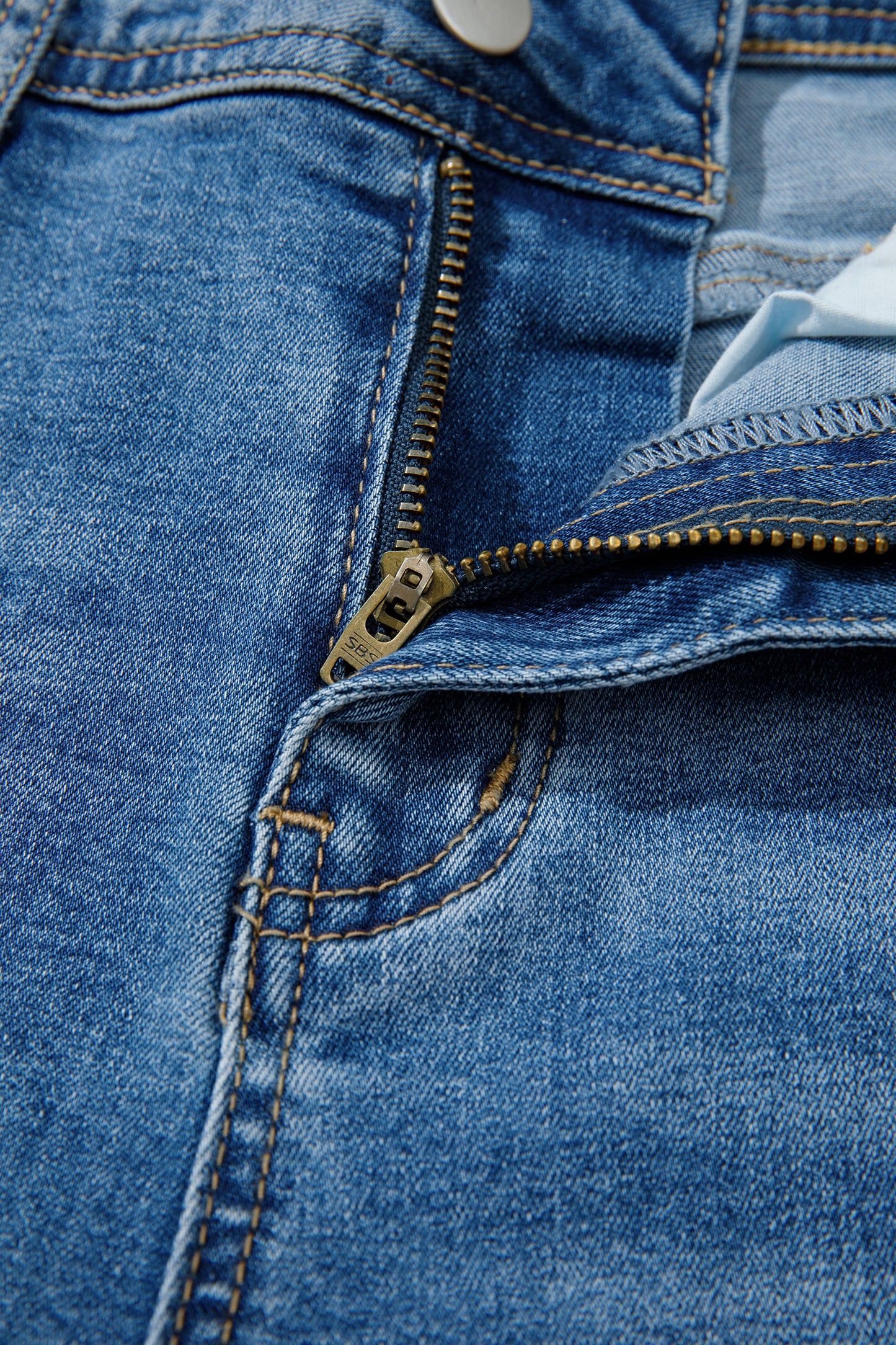 Myosotis Acid Washed Straight Leg Full Length Casual Jeans-Bottoms/Jeans-[Adult]-[Female]-2022 Online Blue Zone Planet