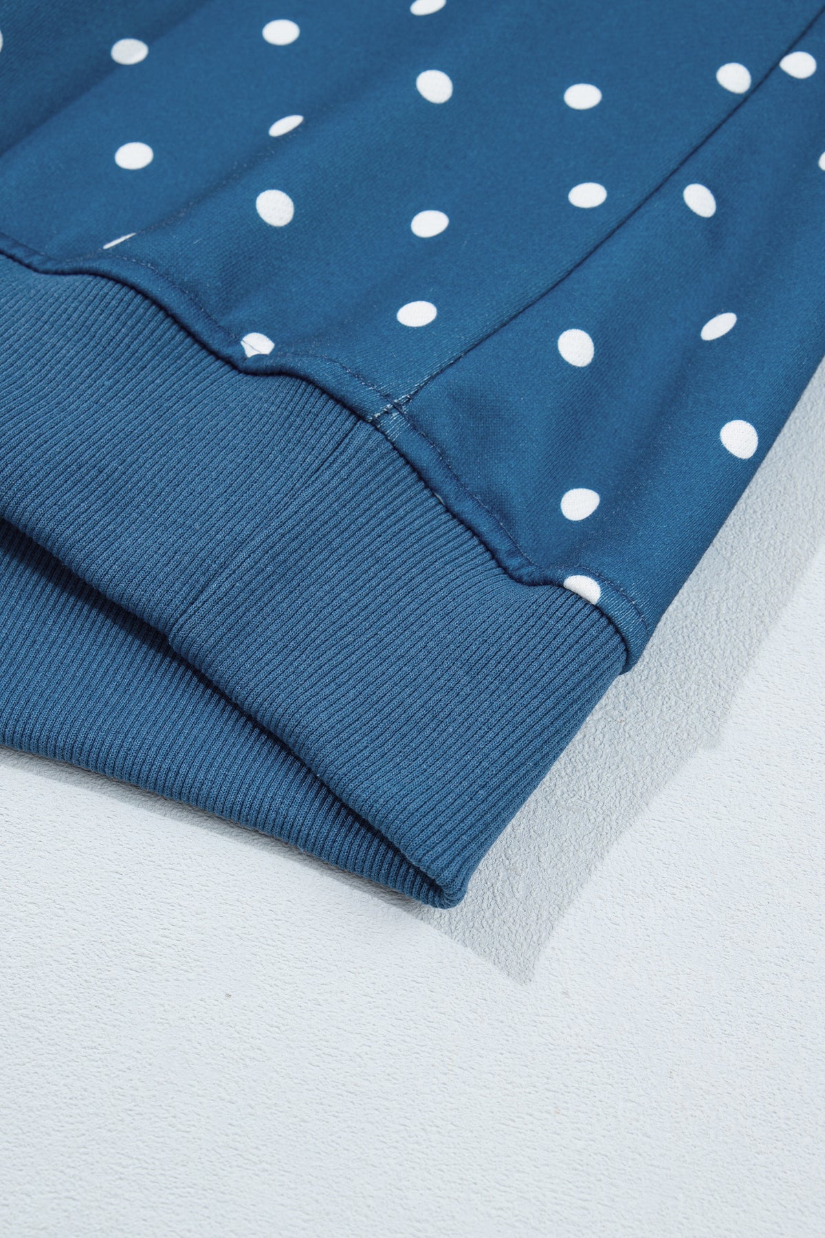Pink Polka Dot Print Metal Button Collar Casual Pullover Sweatshirt-Tops/Sweatshirts & Hoodies-[Adult]-[Female]-2022 Online Blue Zone Planet