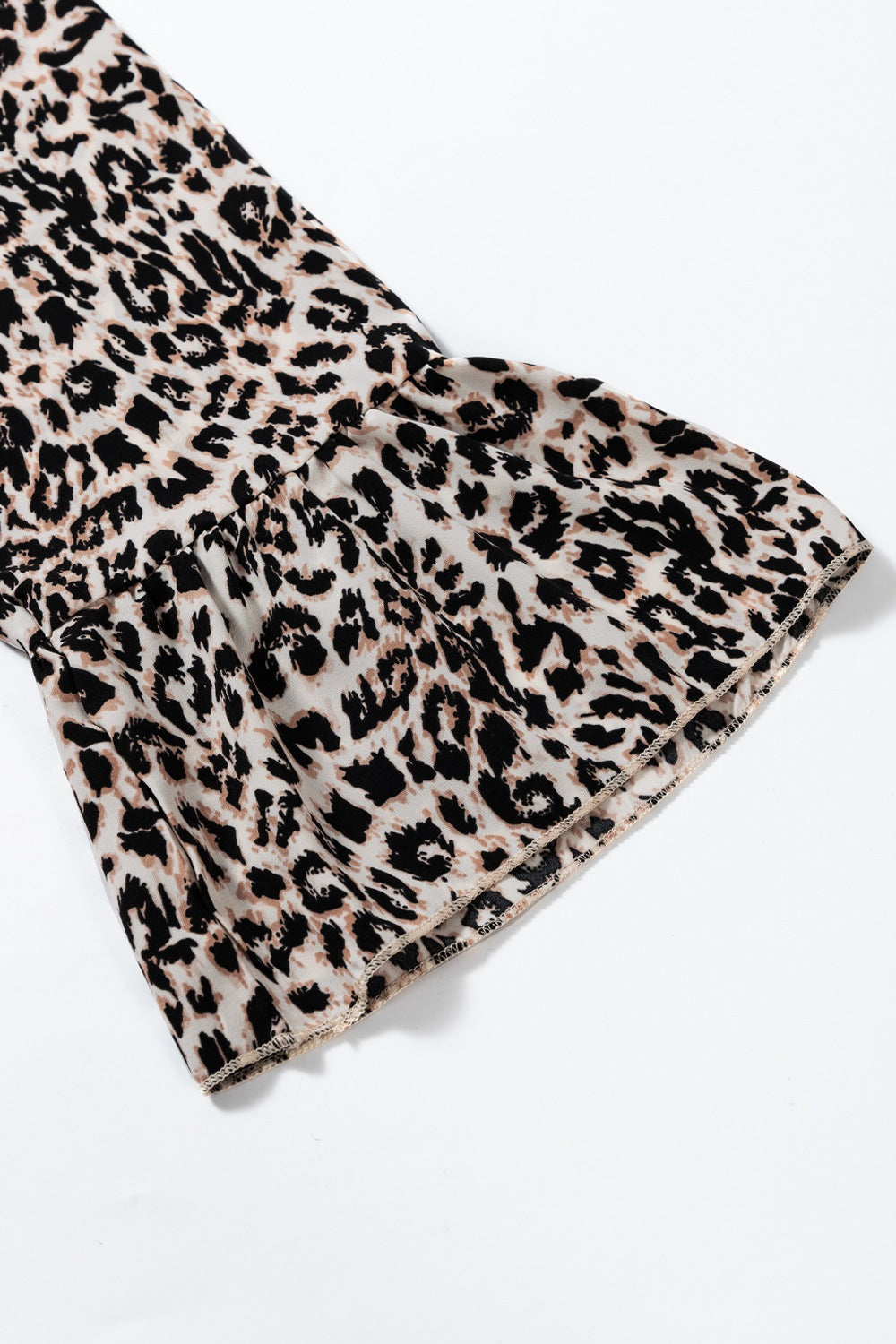 Leopard Notched Long Sleeve Maxi Dress-TOPS / DRESSES-[Adult]-[Female]-2022 Online Blue Zone Planet
