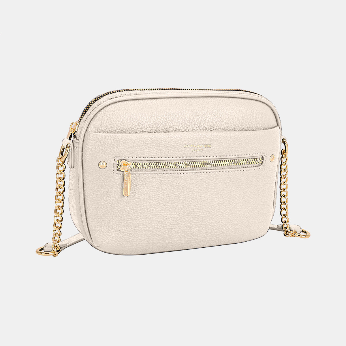 David Jones Chain Detail Small Crossbody Bag-HANDBAGS-[Adult]-[Female]-Creamy White-One Size-2022 Online Blue Zone Planet