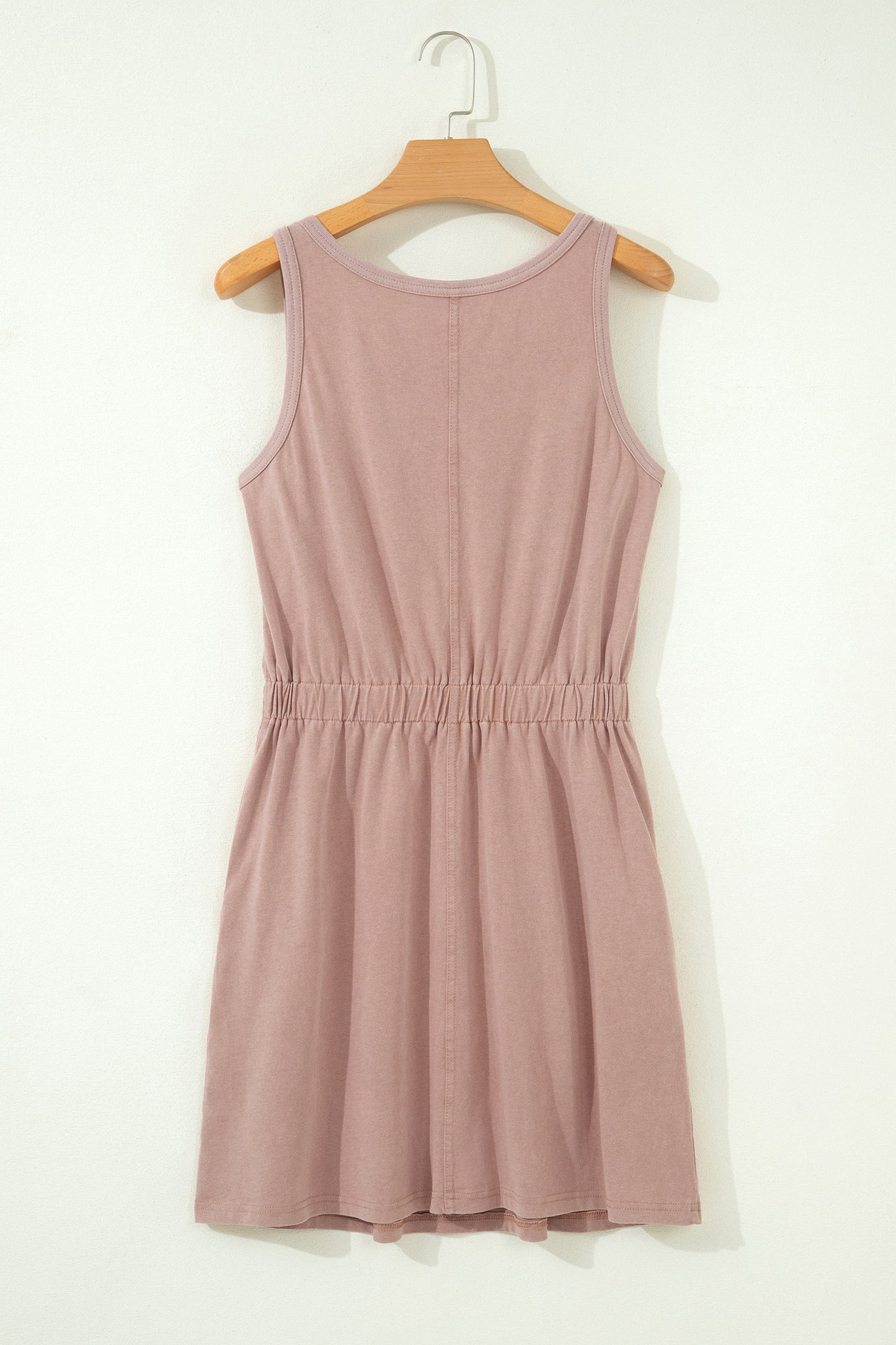 Ashleigh Blue Mineral Wash U Neck Elastic Waist Sleeveless Mini Dress-TOPS / DRESSES-[Adult]-[Female]-2022 Online Blue Zone Planet