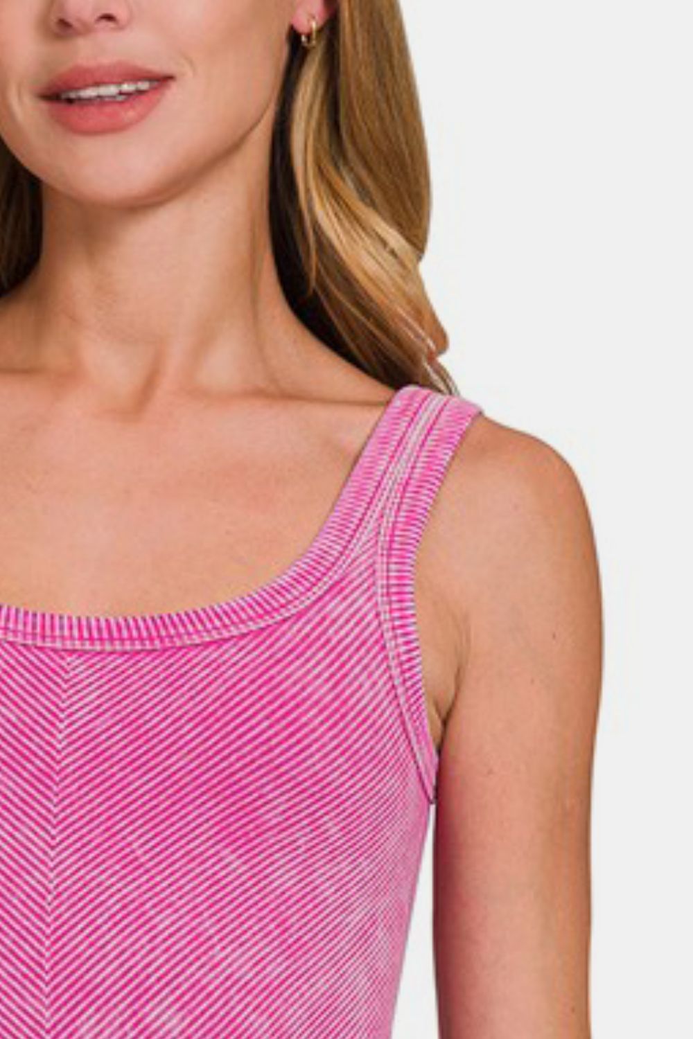 Zenana Ribbed Scoop Neck Tank-TOPS / DRESSES-[Adult]-[Female]-2022 Online Blue Zone Planet