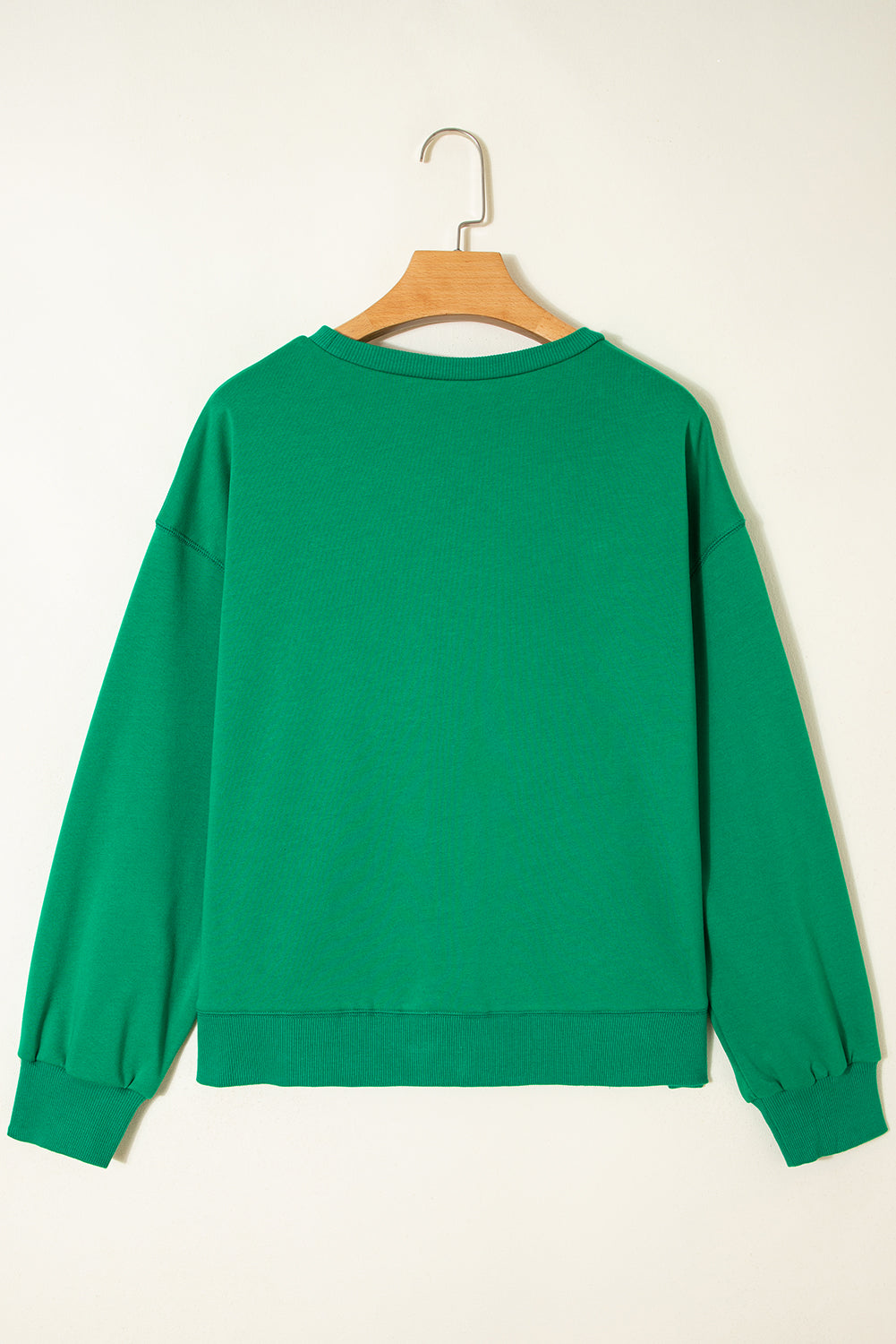 Sea Green Holly Jolly Towel Embroidered Christmas Holiday Sweatshirt-Tops/Sweatshirts & Hoodies-[Adult]-[Female]-2022 Online Blue Zone Planet