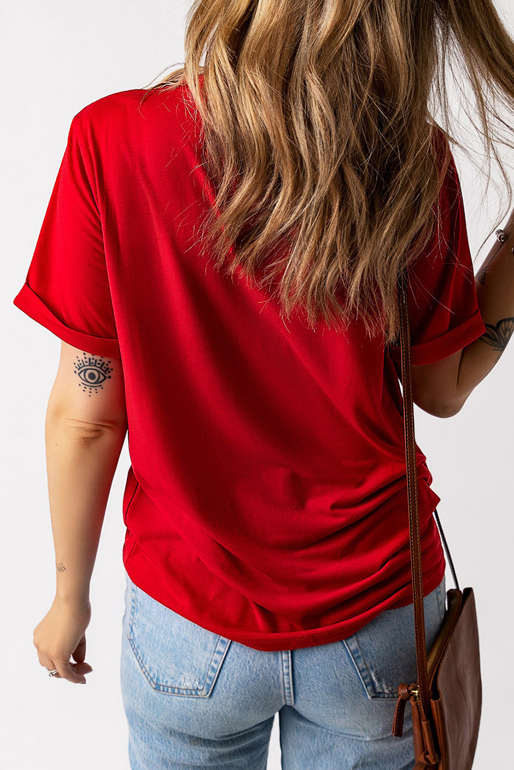 Red PARTY in the USA Printed Independence Day T Shirt-Graphic Tees-[Adult]-[Female]-2022 Online Blue Zone Planet