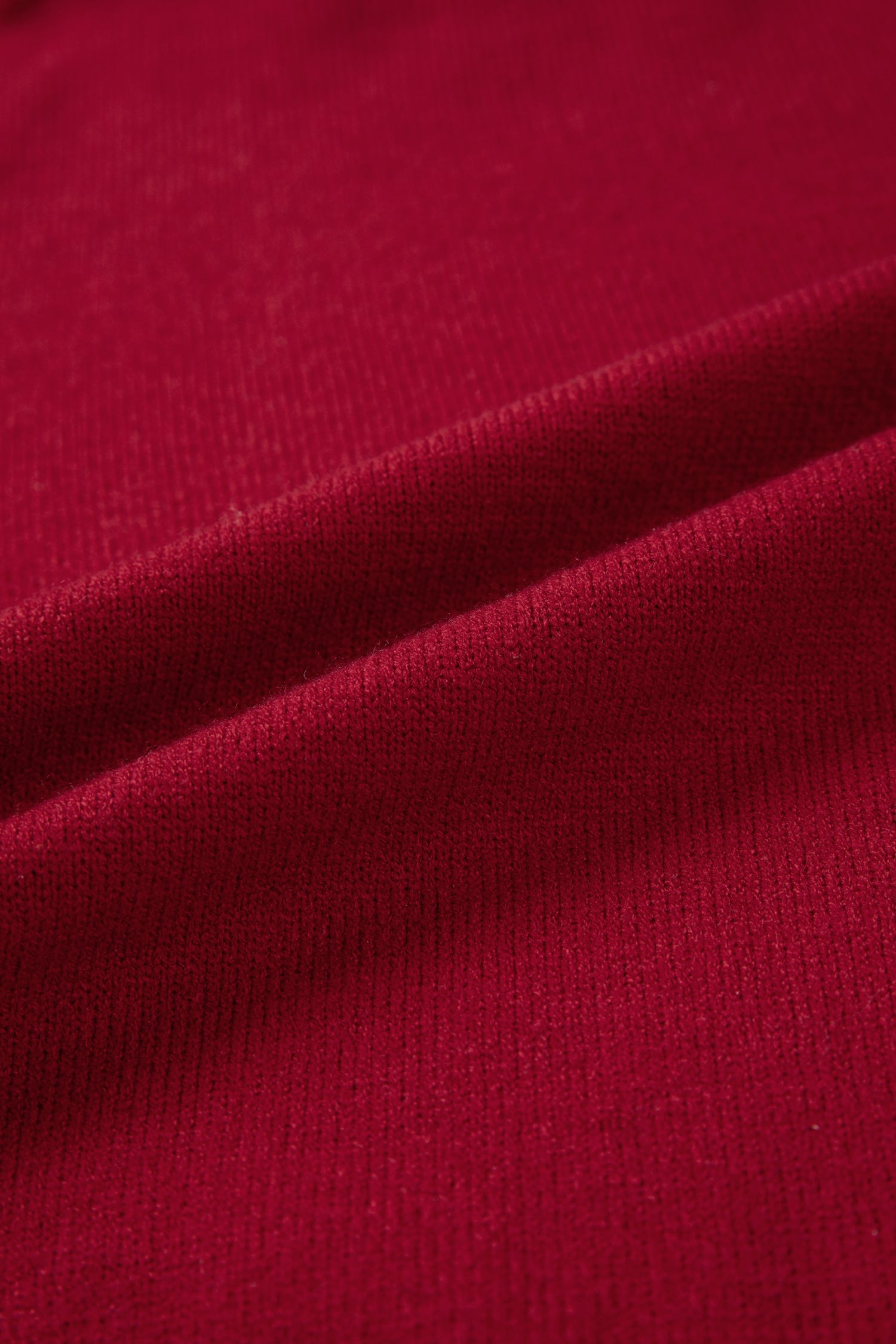 Racing Red Lace Trim Patchwork Buttoned Cuffs Loose Sweater-TOPS / DRESSES-[Adult]-[Female]-2022 Online Blue Zone Planet