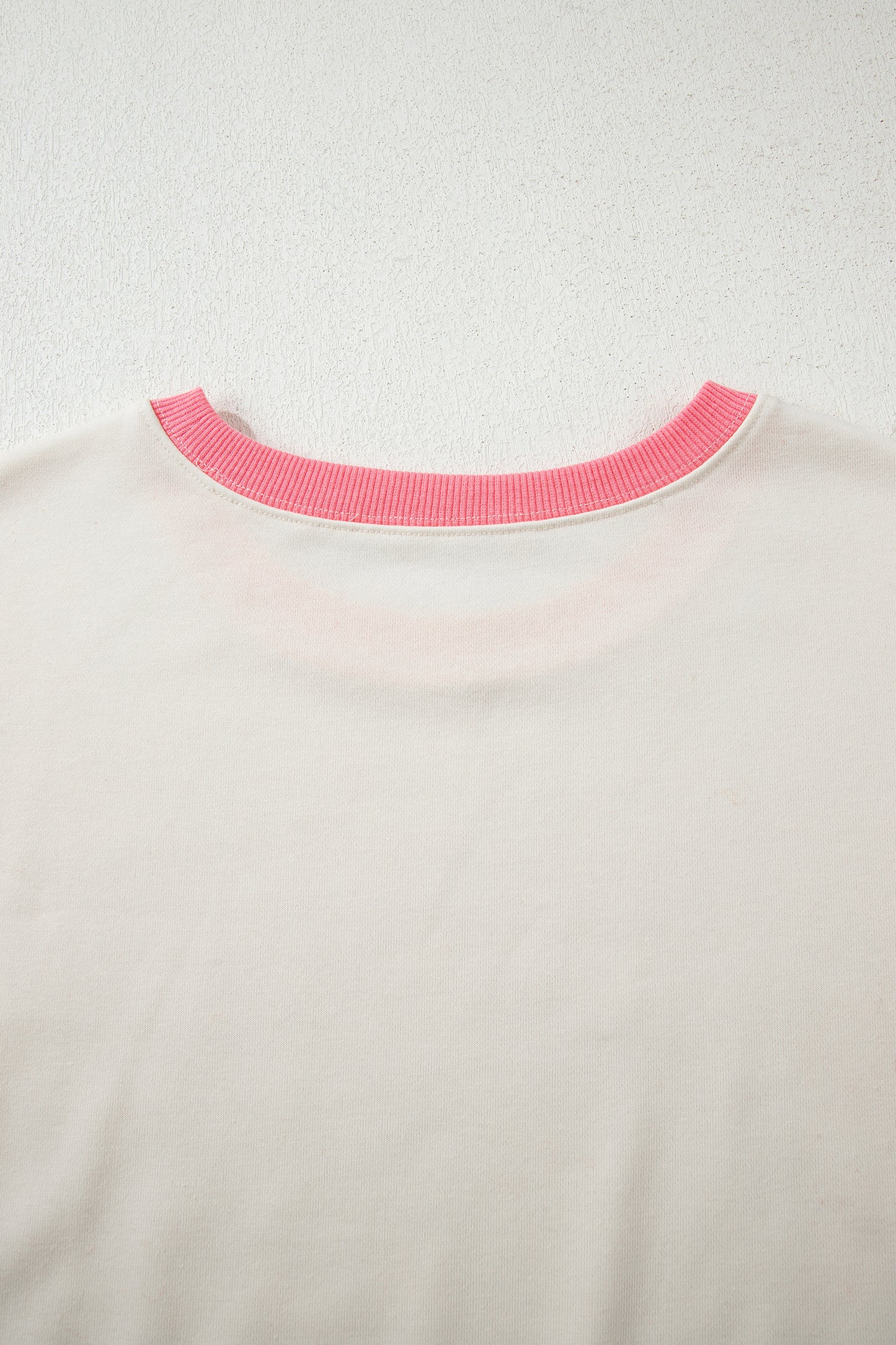 White Color Block Striped Patchwork Dolman Slit Sweatshirt-Tops/Sweatshirts & Hoodies-[Adult]-[Female]-2022 Online Blue Zone Planet