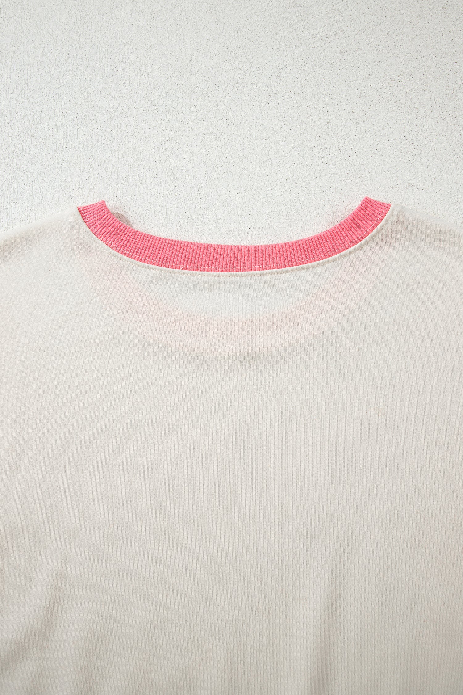 White Color Block Striped Patchwork Dolman Slit Sweatshirt-Tops/Sweatshirts & Hoodies-[Adult]-[Female]-2022 Online Blue Zone Planet