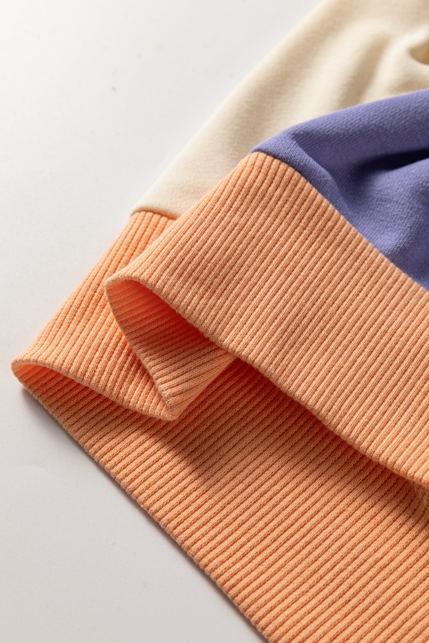 Phalaenopsis Color Block Patchwork Drop Shoulder Cropped Sweatshirt-Tops/Sweatshirts & Hoodies-[Adult]-[Female]-2022 Online Blue Zone Planet