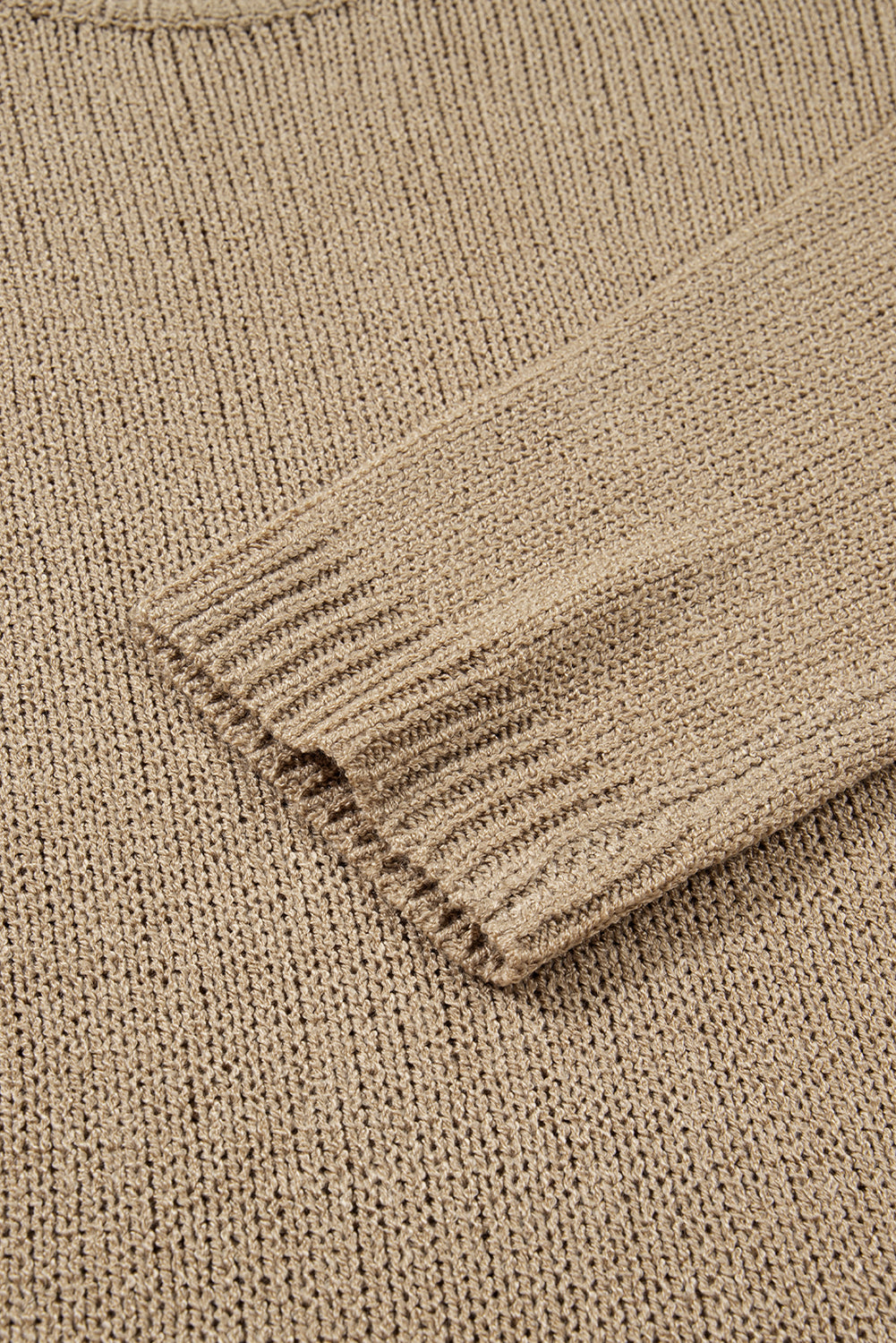 Pale Khaki Oversize Drop Shoulder Slouchy Sweater Dress-TOPS / DRESSES-[Adult]-[Female]-2022 Online Blue Zone Planet