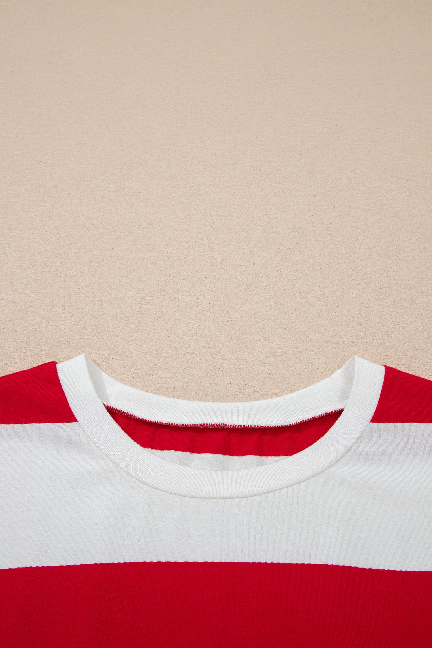 Racing Red Striped Color Block Oversize Tunic Tee-Tops/Tops & Tees-[Adult]-[Female]-2022 Online Blue Zone Planet