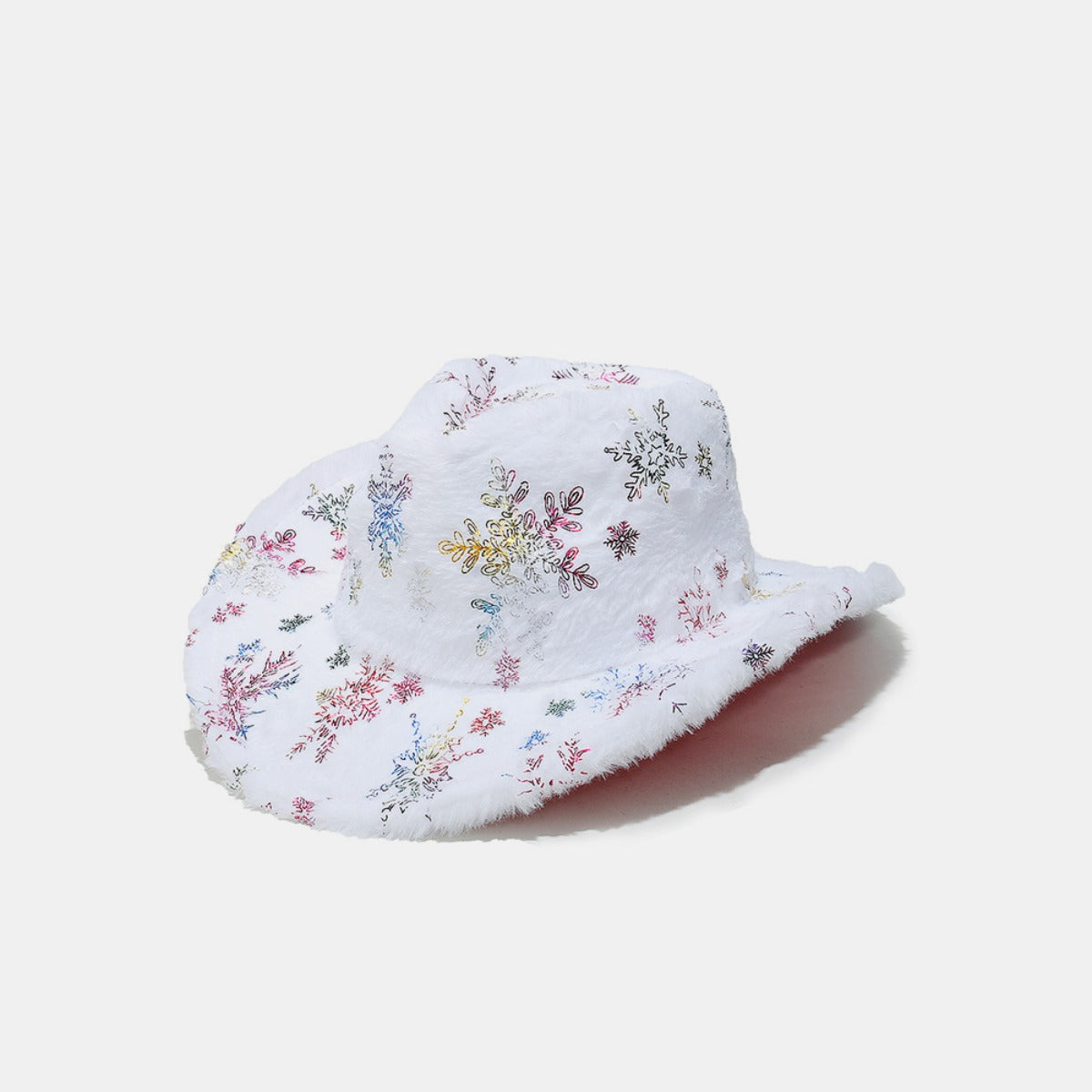 Fuzzy Snowflakes Polyester Hat-HATS-[Adult]-[Female]-White-One Size-2022 Online Blue Zone Planet