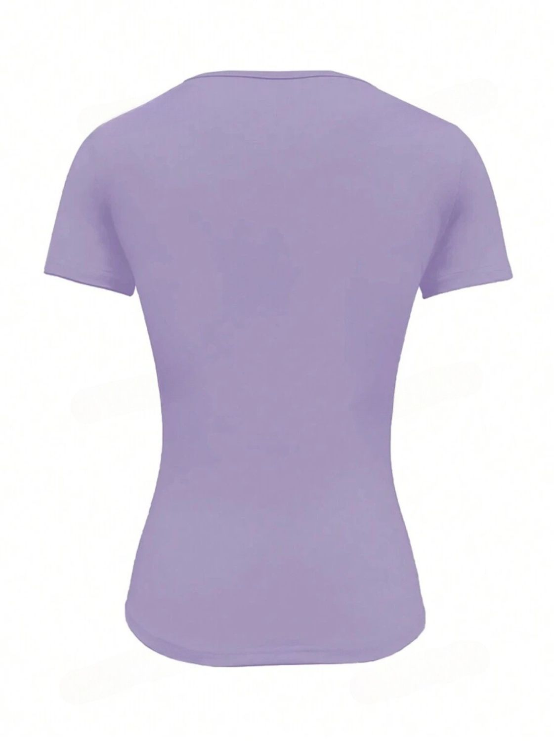 Round Neck Short Sleeve T-Shirt-TOPS / DRESSES-[Adult]-[Female]-2022 Online Blue Zone Planet