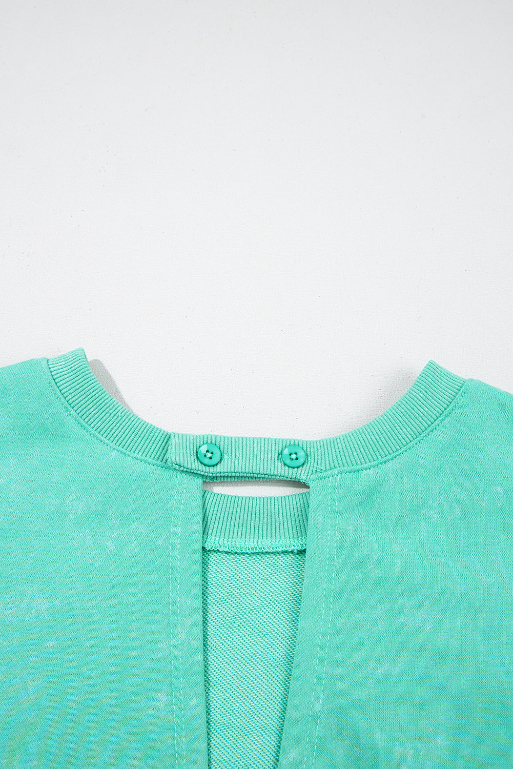 Sea Green Mineral Wash Drawstring Waist Hollow Out Back Short Sleeve Romper-Bottoms/Jumpsuits & Rompers-[Adult]-[Female]-2022 Online Blue Zone Planet