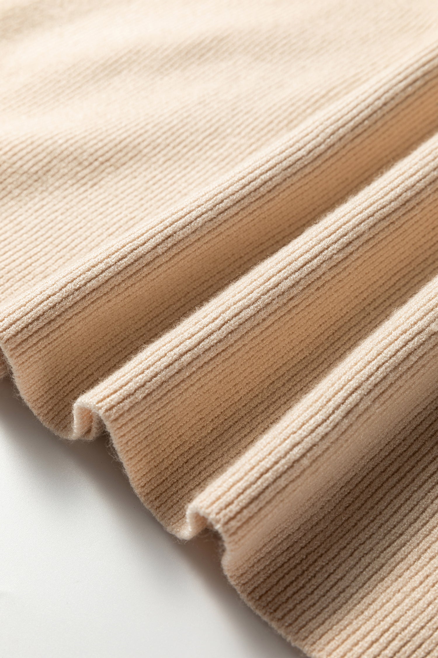 Khaki Color Block Plain Ribbed Knit Baggy Sweater-TOPS / DRESSES-[Adult]-[Female]-2022 Online Blue Zone Planet