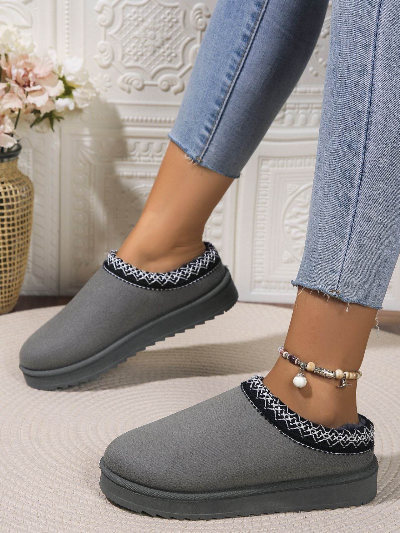 Blue Zone Planet | Round Toe Platform Slippers-SHOES-[Adult]-[Female]-2022 Online Blue Zone Planet