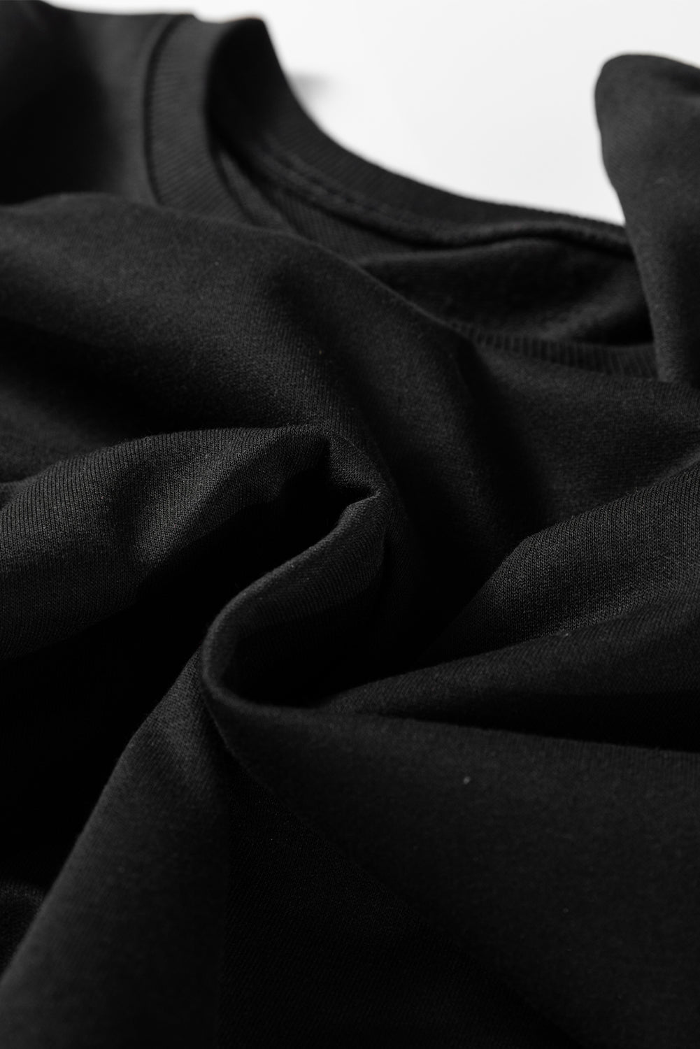 Black Striped Drop Shoulder Round Neck Pullover and Jogger Pants Active Outfit-Two Piece Sets/Pant Sets-[Adult]-[Female]-2022 Online Blue Zone Planet