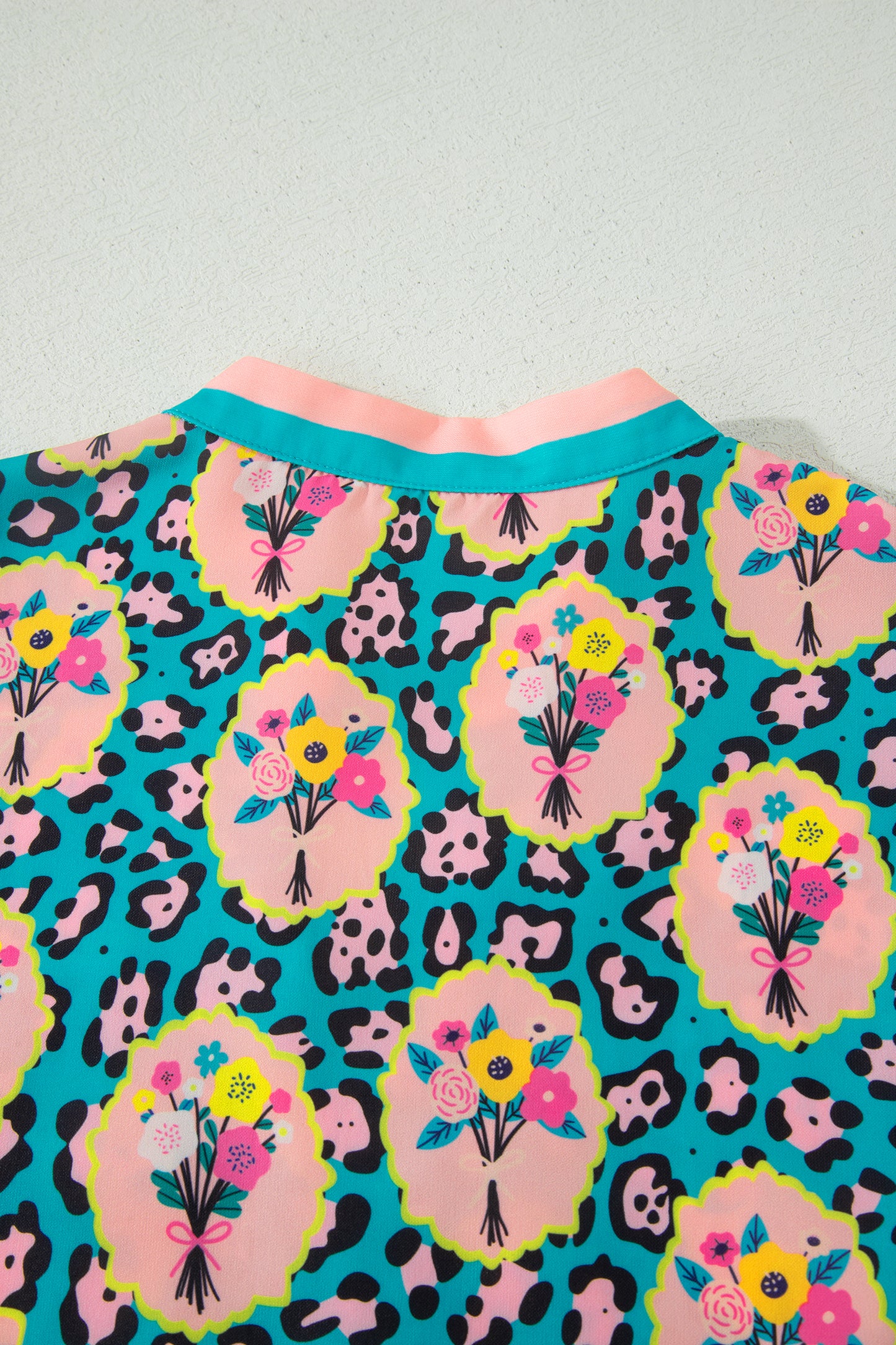 Green Leopard Floral Short Dress-TOPS / DRESSES-[Adult]-[Female]-2022 Online Blue Zone Planet