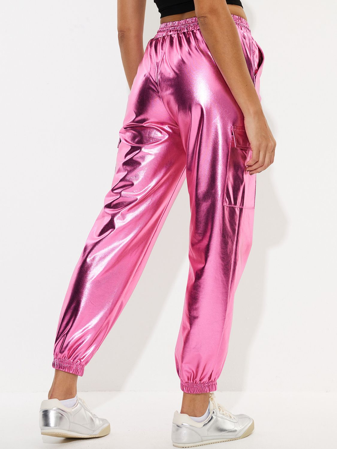 Drawstring Pocketed Elastic Waist Pants-BOTTOMS SIZES SMALL MEDIUM LARGE-[Adult]-[Female]-Rose Gold-S-2022 Online Blue Zone Planet