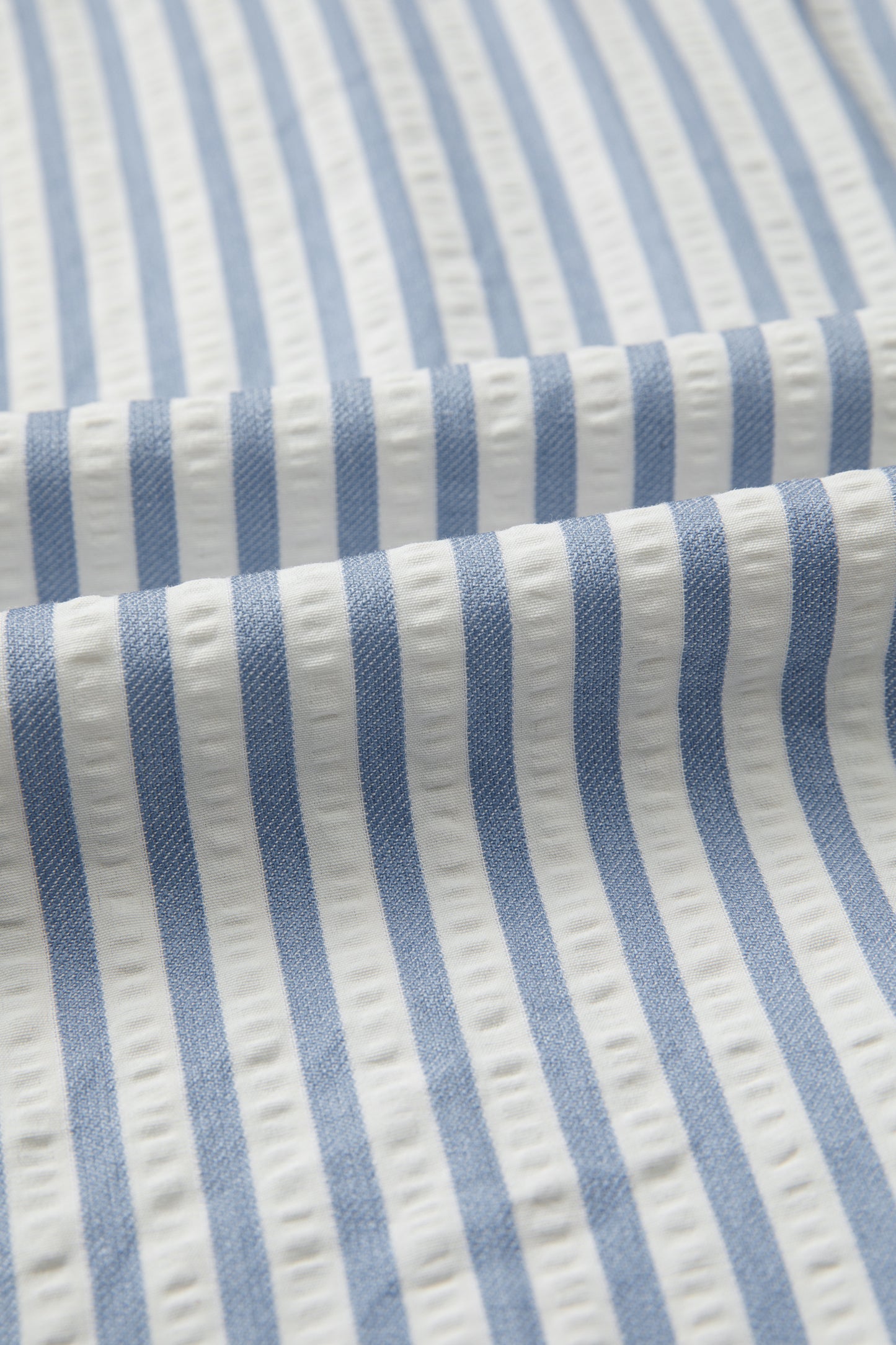 Sky Blue Stripe Leopard Trim V Neck Button Down Half Sleeve Shirt-Tops/Blouses & Shirts-[Adult]-[Female]-2022 Online Blue Zone Planet