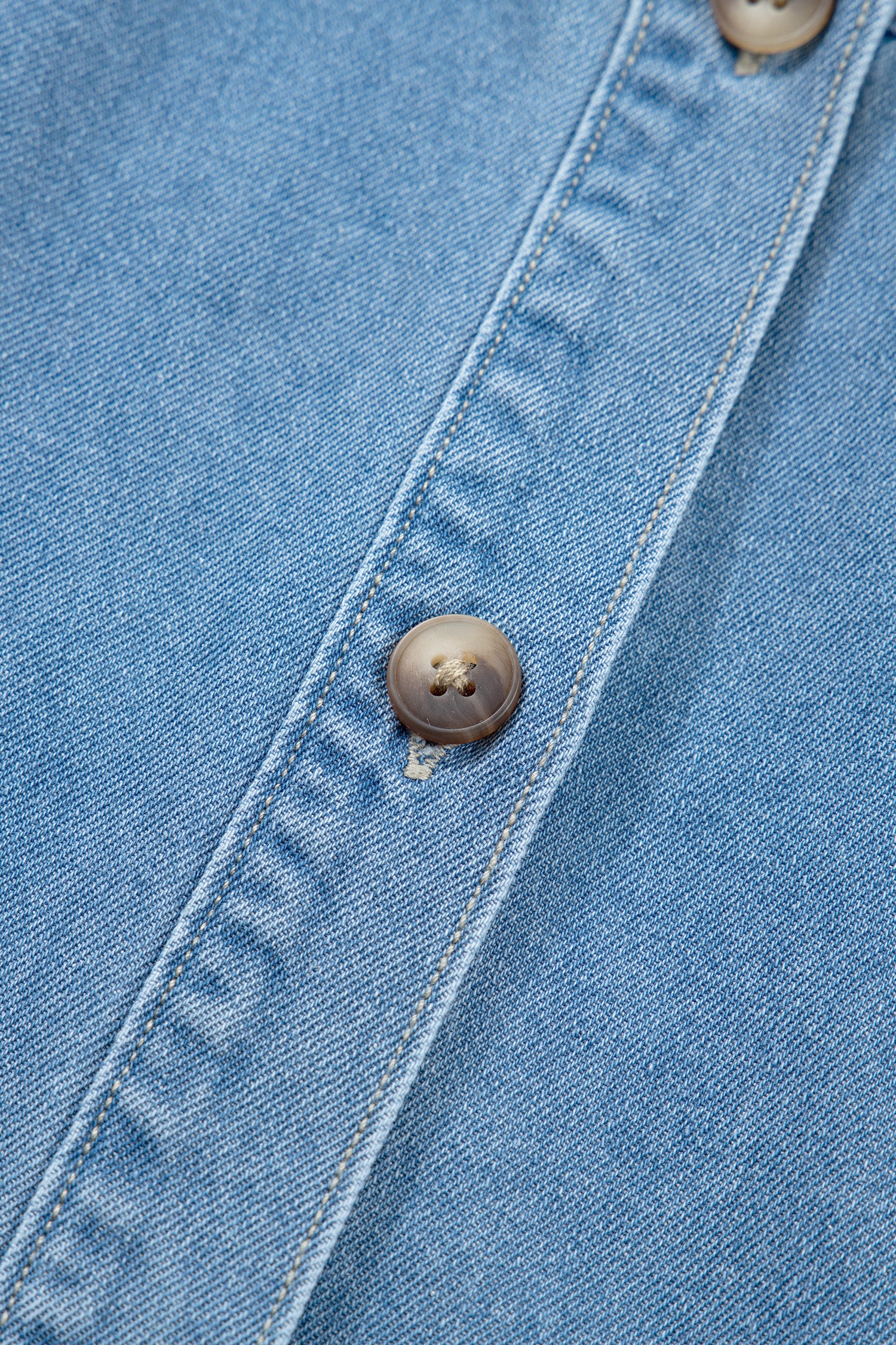 Beau Blue Button Down Short Puff Sleeve Ruffle Hem Patchwork Denim Dress-TOPS / DRESSES-[Adult]-[Female]-2022 Online Blue Zone Planet